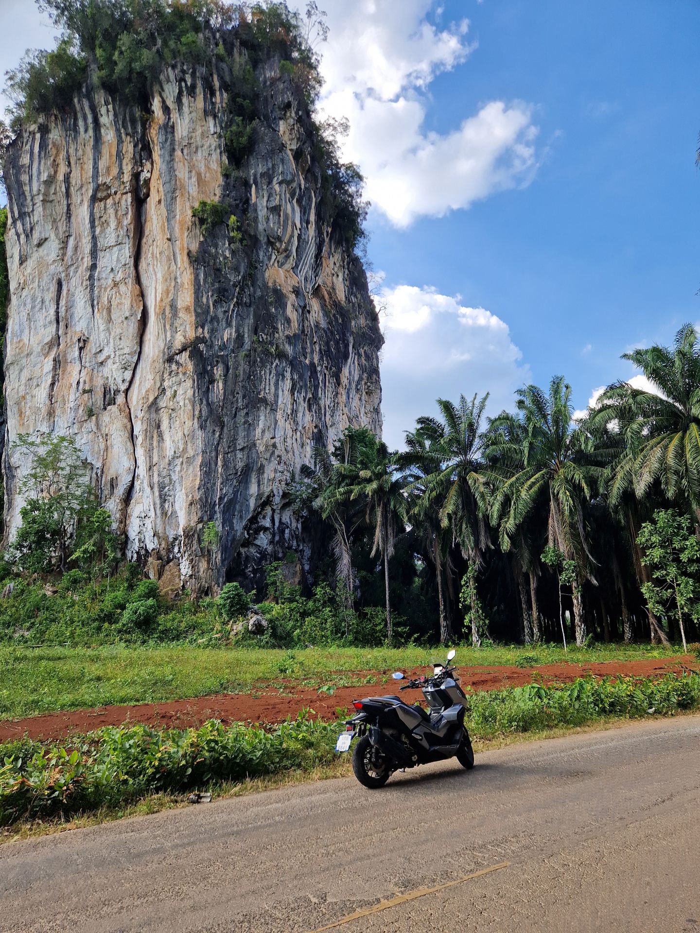 Road ahead seen from the motorcycle