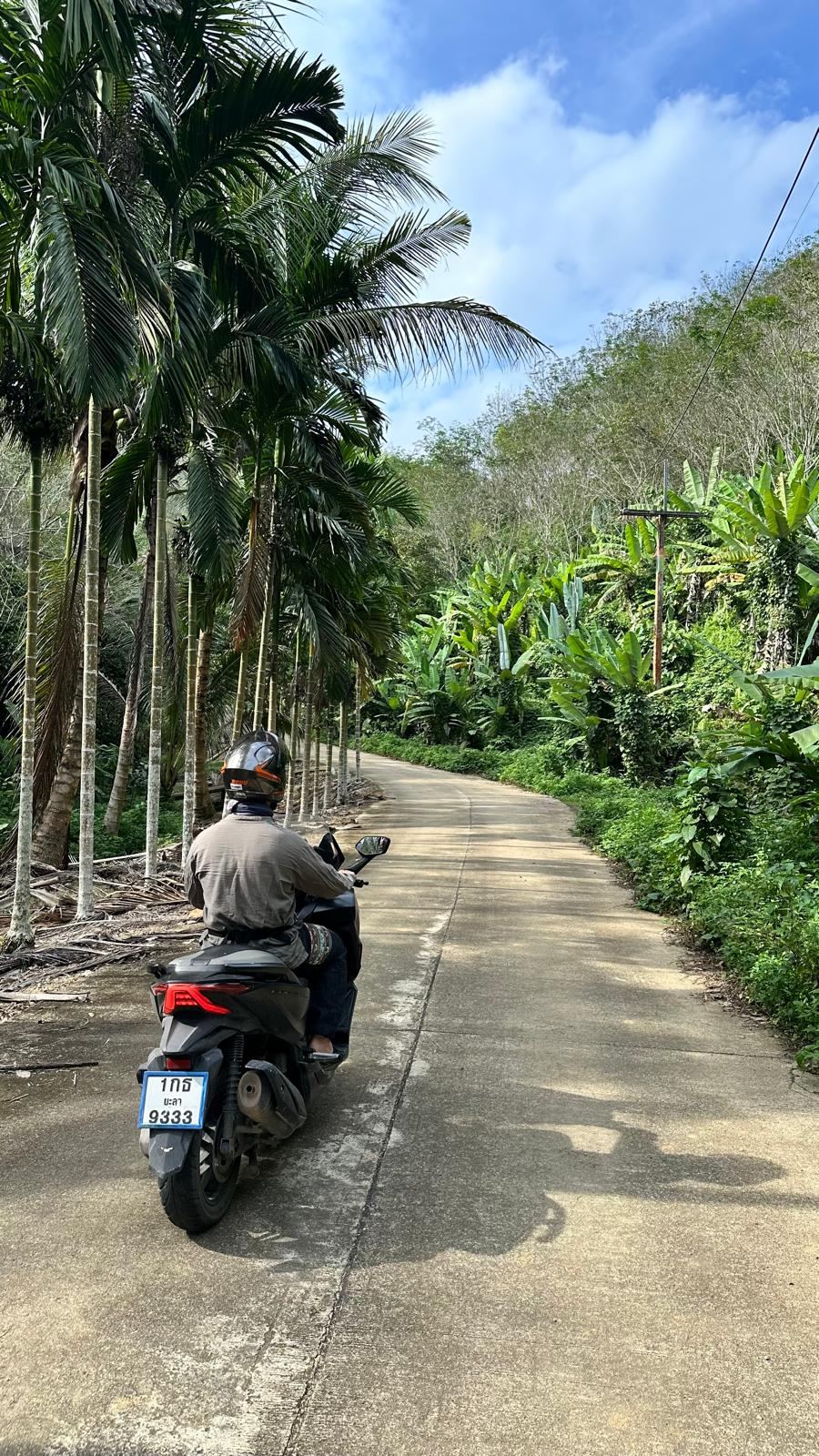 Rider on a South Thailand road